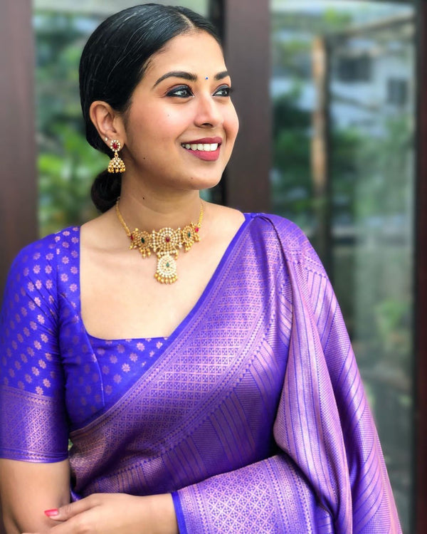 Blue Banarasi Silk Saree | Wedding & Reception Wear