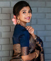 Blue Banarasi Silk Saree | Wedding & Reception Wear