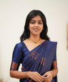 Blue Banarasi Silk Saree | Wedding & Reception Wear