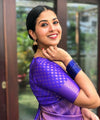 Blue Banarasi Silk Saree | Wedding & Reception Wear