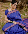 Blue Banarasi Silk Saree | Wedding & Reception Wear
