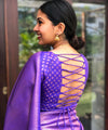 Blue Banarasi Silk Saree | Wedding & Reception Wear