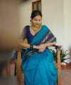 Blue Banarasi Silk Saree | Wedding & Reception Wear