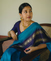 Blue Banarasi Silk Saree | Wedding & Reception Wear