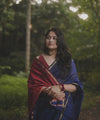 Blue Cotton Saree | Comfort Handloom Weave