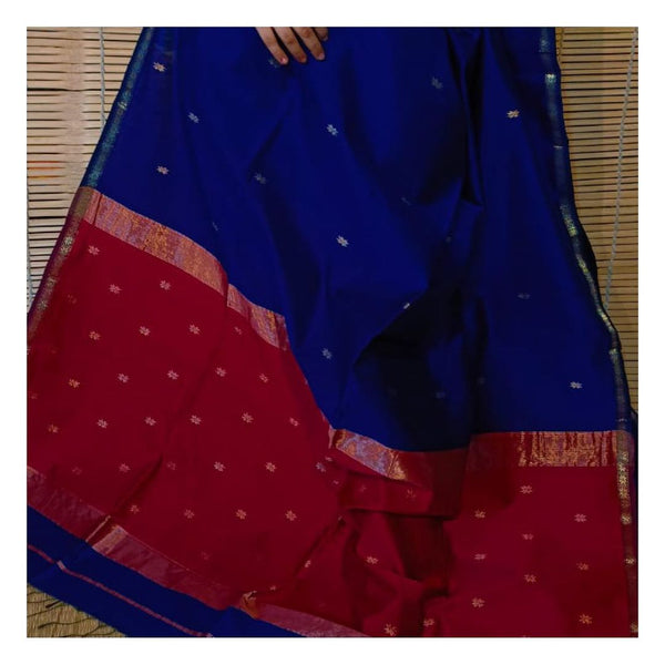 Blue Cotton Saree | Comfort Handloom Weave