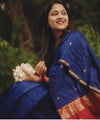 Blue Cotton Saree | Comfort Handloom Weave