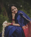 Blue Cotton Saree | Comfort Handloom Weave