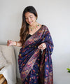 Blue Cotton Saree | Everyday Ethnic Wear