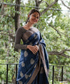 Blue Cotton Saree | Festival & Ceremony Wear