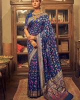 Blue Cotton Saree | Festive & Party Wear