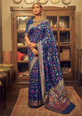 Blue Cotton Saree | Festive & Party Wear