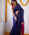 Blue Cotton Saree | Festive & Party Wear