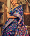 Blue Cotton Saree | Festive & Party Wear