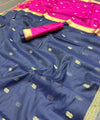 Blue Cotton Saree | Festive & Party Wear