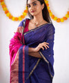 Blue Cotton Saree | Festive & Party Wear