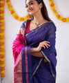 Blue Cotton Saree | Festive & Party Wear