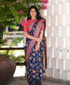 Blue Cotton Saree | Traditional Handloom Wear