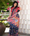 Blue Cotton Saree | Traditional Handloom Wear