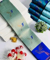 Blue Grey Kanjivaram Silk Saree | Wedding & Festive Wear