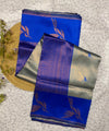 Blue Grey Kanjivaram Silk Saree | Wedding & Festive Wear
