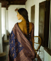 Blue Jacquard Silk Saree | Festival & Ceremony Wear