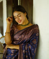 Blue Jacquard Silk Saree | Festival & Ceremony Wear