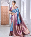 Blue Jacquard Silk Saree | Rich Zari Border Saree