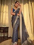 Blue Jacquard Silk Saree | Wedding & Festive Wear