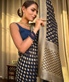 Blue Jacquard Silk Saree | Wedding & Festive Wear