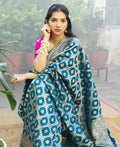 Blue Jacquard Silk Saree | Wedding & Reception Wear