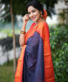 Blue Jacquard Silk Saree | Wedding & Reception Wear