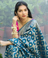 Blue Jacquard Silk Saree | Wedding & Reception Wear