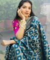 Blue Jacquard Silk Saree | Wedding & Reception Wear