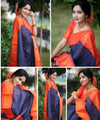 Blue Jacquard Silk Saree | Wedding & Reception Wear