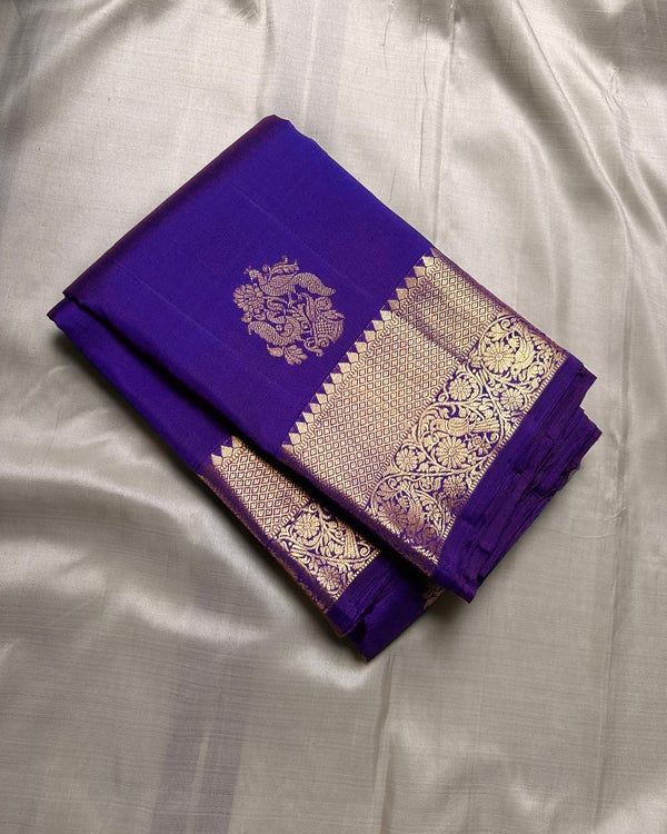 Blue Kanjivaram Silk Saree | Festive & Party Wear
