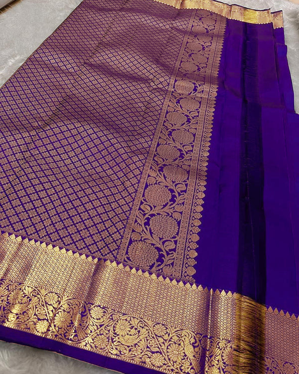 Blue Kanjivaram Silk Saree | Festive & Party Wear