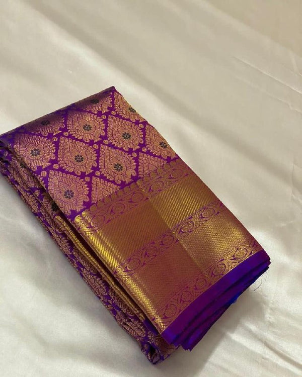 Blue Kanjivaram Silk Saree | Festive & Party Wear