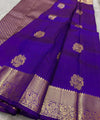 Blue Kanjivaram Silk Saree | Festive & Party Wear