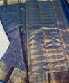 Blue Kanjivaram Silk Saree | Traditional Wedding Wear
