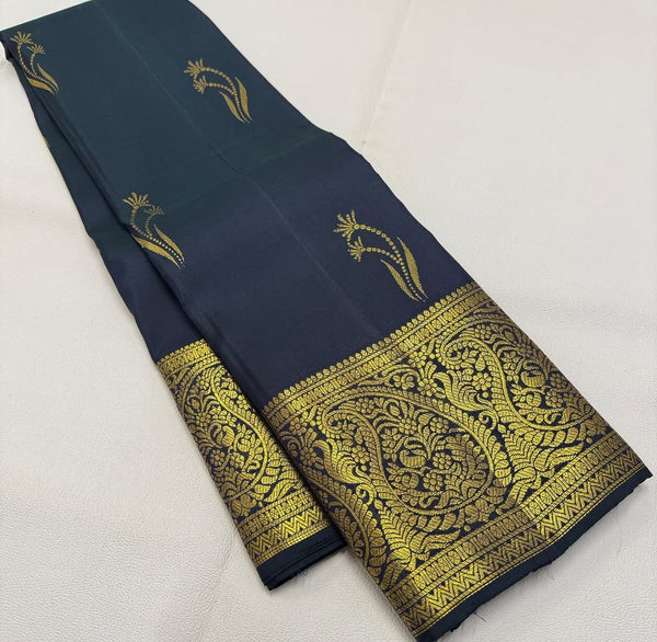 Blue Kanjivaram Silk Saree | Traditional Zari Weave
