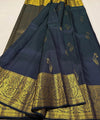 Blue Kanjivaram Silk Saree | Traditional Zari Weave