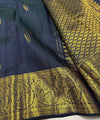 Blue Kanjivaram Silk Saree | Traditional Zari Weave