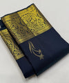 Blue Kanjivaram Silk Saree | Traditional Zari Weave