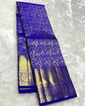 Blue Kanjivaram Silk Saree | Wedding & Reception Wear