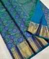 Blue Kanjivaram Silk Saree | Wedding & Reception Wear