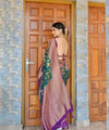 Bottle Green Banarasi Silk Saree | Festival & Ceremony Wear