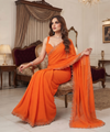 Bright Orange Silk Saree | Wedding & Festive Wear