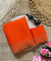 Bright Orange Silk Saree | Wedding & Festive Wear