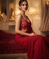 Bright Red Bollywood Designer Saree | Party & Festive Wear